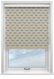 Emily Bond Peggy, True Blue - Twist&Fit Roller Blind